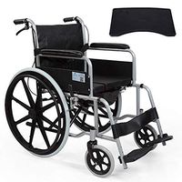 Wheelchair Medical Equipment Comfortable Multifunctional Lightweight Folding Transport Travel Self-propelled Portable Manual Elderly Disabled Travel with Bedpen Walker Assist de