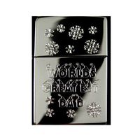 Lighter - Worlds Greatest Dad Snow Flake High Polish Chrome - Star Int. Inc Brand