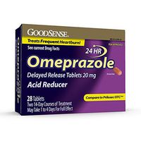 GoodSense Omeprazole Delayed Release Tablets 20 mg, Acid Reducer, Treats Heartburn, 28 Count