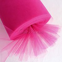 Fuchsia Tulle Roll Spool 6"x100YD Tutu DIY Circle Skirt Fabric for Wedding New Year Banquet Gift Bow Craft Adornment
