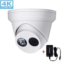 8MP UltraHD 4K 20fps PoE Security IP Camera,OEM DS-2CD2385FWD-I 4mm Lens,Outdoor Camera with EXIR 98ft Night Vision,Smart H.265+/H.265,MicroSD Recording(128GB),IP67,ONVIF(Include DC 12V Power Adapter)