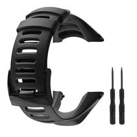 Picowe Suunto Ambit Watch Band Strap, All Black Replacement Strap for Suunto Ambit 1/2/2S/2R/3 Sport/3 Run/3 Peak, Screwdriver Included