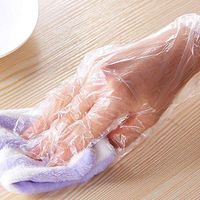Tskxuns 100pcs Disposable Clear Plastic Gloves Catering Hairdressers Butchers Food Cooking Gloves