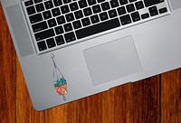 Hanging Succulent Plant - D2 - Stained Glass Style Vinyl Trackpad Tablet Decal - Copyright 2016 Yadda-Yadda Design Co. (Size Choices) (SM 1"w x 3.75"h D2)