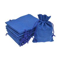 Bezall® 20pcs Drawstring Burlap Jute Sacks Jewelry Candy Pouch Christmas Wedding Party Favor Gift Bags (Royal Blue, 5 x 7")