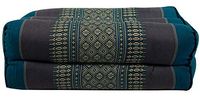 NRG Thai Positioning Pillow, 15 x 7-1/2 x 5 Inches, Thai Positioning Pillow for Mattress Cushion Pillow Massage, Yoga and Meditation (Teal/Gray)