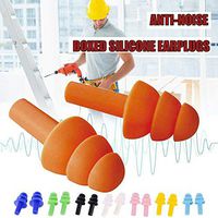 Noise Cancelling Ear Plugs SENRISE Earplugs Silicone Comfortable Reusable Earplugs for Sleeping Snoring Swimming and Working Travel Airplane (Orange, 5 Pair)