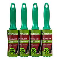 PetLovers Mini Lint Rollers Extra Sticky (4 Pack) - Travel Size Lint Rollers for Pet Hair