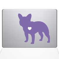 The Decal Guru I Love My French Bulldog Decal Vinyl Sticker, 15" MacBook Pro (2015 & Older Models), Lavender (1480-MAC-15P-LAV)