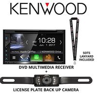 Kenwood DDX6704S 6.2" DVD Receiver + License Plate Back Up Camera + SOTS Lanyard