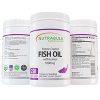 Nutrabulk Enteric Coated Omega-3 Fish Oil 1000mg Soft Gels 250 Count