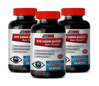Supplements for Eye Health - Eye Vision Guard - Extra Strength - Bilberry and Lutein Capsules - 3 Bottles 600 Softgels