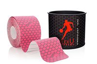 FlexU Supreme; Pink Kinesiology Tape; Pre-Cut 1 Roll Pack; Therapeutic Recovery Sports Tape; Advanced Strength & Flexibility Properties; Longer Lasting; Professional Grade