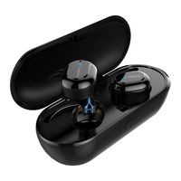Meidong True Wireless Earbuds Stereo Bluetooth Headphones Sweatproof Sports in Ear Earphones with Portable Charging Box and Built-in Mic for iPhone Samsung Laptop, 3x3x1