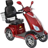 Drive Medical ZOOME-R418CS ZooMe-R 4-Wheel Recreational Power Scooter, Red, 500 lbs. Weight Capacity, 15 mph Max Speed, 45 Miles Maximum Range, 700W Brushless Transaxle Differential