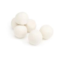 Putars Wool Dryer Balls 6 Pack 2.36", Wool Organic Fabric Softener Hypoallergenic Baby Safe Unscented Chemical Free to Reduce Wrinkles Static Cling Shorten Drying Time Perfect Gift for All Occasions