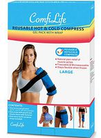 ComfiLife Ice Packs for Injuries – Reusable Hot & Cold Pack with Wrap – Flexible Gel Pack Ice Wrap for Back Pain, Knee, Shoulder, Neck, Hips – Heat & Cold Therapy Relief – Large