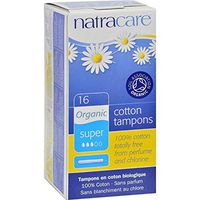 Natracare 100% Organic Cotton Tampons Super w/applicator - Chlorine Free - 16 Tampons (Pack of 2)