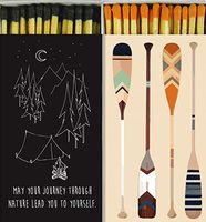 Decorative Matches Camping and Paddles Match Boxes with Long Kitchen Matches Great for Lighting Candles, Grills, Fireplaces and More | Set of 2 Large Match Boxes