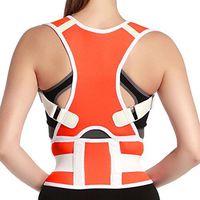 Panegy Back Posture Corrector Back Shoulder Support Brace Belt Back Posture Correction Belt for Men Women Student Size XXL Orange