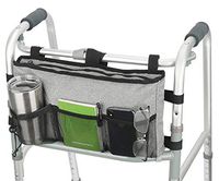 Update Walker Bag Hand Free Storage Bag Walker Attachment Handicap Basket Pouch for Rollator, Wheelchair, Folding Walkers