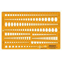 Linograph Jewellery Designing Template Diamond Gemstone Drafting Templates Stencil Symbols Technical Drawing Scale