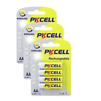 1.2V 600mAh AA Ni-MH Battery Rechargeable Batteries for Garden Solar Lights(12pc)