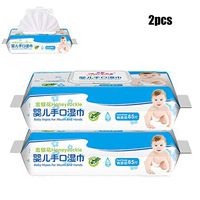2 Pack/170 Baby Hand Disposable Non-Woven Wipes Fresh Scent Wet Wipes Water Wipes Tissue for Home Newborn Infants (17x12.5cm, 2Packs/170 Wipes)