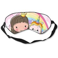 Fairy Tale Princess Sleep Mask Mulberry Silk Eye Masks Blinder with Adjustable Strap for Men Women
