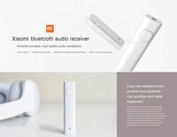 Original Xiaomi Bluetooth 4.2 Audio Receiver Wireless Adapter 3.5mm Jack AUX Audio Music Car Kit Speaker Headphone Hands Free (Bluetooth Receiver and Cable)