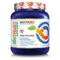 BioTrust Low Carb Natural and Delicious Protein Powder Whey and Casein Blend from Grass-Fed Hormone Free Cows, Non GMO, Soy Free, Gluten Free, Hormone and Antibiotic Free, Milk Chocolate (14 Servings)