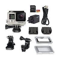 GoPro HD Hero4 Silver Action Camcorder with Dual Battery Charger and 16GB MicroSD Card