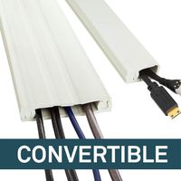 UT Wire Cordline 2-Way Cord Channel in Paintable White, 8-ft Continuous Roll