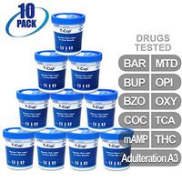 MiCare [10pk] - 10-Panel Multi Drug Test Cup (BAR/BUP/BZO/COC/mAMP/MTD/OPI/OXY/TCA/THC with A3) #MI-TDOA-7104A3