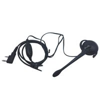 DONG 2 Pin Ear Bar Earpiece Mic PTT Walkie Talkie Headset for Kenwood BAOFENG WOUXUN HYT PUXING TK260 TK220 TK2100 UV-5R BF-777 BF-888s Walkie Talkie Radio