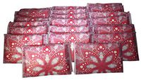 Facial Tissues Wallet Size 3-ply Pocket Pack | Perfect Fit for Small Bag or Pockets, Unisex Paisley Design, Soft, Multipurpose | 10 Tissues Per Wallet Pack (Red Paisley 20 Pack)