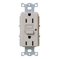 Lutron SCR-15-GFTR-TP Satin Colors 15A GFTR Electrical Socket Receptacle, Taupe