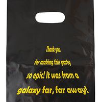 Lifetime Inc Party Favor Goodie Bags Theme Birthday Supplies Plastic with Handle (Galaxy)