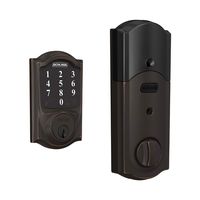 Schlage Connect Smart Deadbolt with Camelot trim in Aged Bronze, Zigbee Certified - BE468GBAK CAM 716