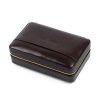 Cigar Humidor Desktop Cigar Humidor Cigar Case Cigar Box Leather Cigar Travel Case Cedar Wood Portable Holds 4 Cigars Size: 20613575mm(8.15.32.95in) Wood Lined