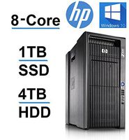 HP Z800, 2X QUAD Xeon 2.93, 1TB SSD, 4TB HD, 48GB DDR3, Nvidia GTX 1060 3GB, USB 3(Renewed)