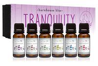 Tranquility Premium Grade Fragrance Oil Gift Set - 6/10ml Bottles - Lavender, Sandalwood, Frankincense, Eucalyptus, Patchouli, Peppermint
