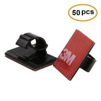 Car Cable Clip,CIKIShield Car Charger Mounts Cable Tie Holder, Car Cable Organizer, Desk Wall Cable Wire Clips, Computer, Electrical, Cord Cable Tie Drop (Black, 50 Pieces)