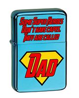 Father's Day Quotes for Dad Vector KGM Thunderbird Vintage Lighter - Wedding, Groomsman, Father's Day, Birthday, Party, Gift - Multiple Designs (Super Hero Dad)