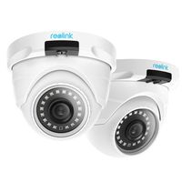 Reolink PoE IP Camera Outdoor (Pack of 2) 5MP HD Video Surveillance Work with Google Assistant, Security IR Night Vision Motion Detection Audio SD Card Slot RLC-420-5MP