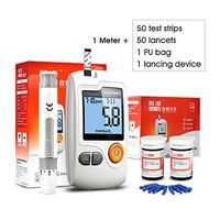 AKBQ Blood Sugar Test Kit Blood Ketone and Blood Glucose Tester Monitor Your Ketone and Glucose Levels 50 Test Paper 50 Measurement Needles