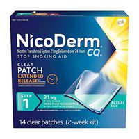 NicoDerm CQ Clear Patches, 21 mg, Step 1 - 14 ct, Pack of 2