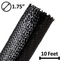 Electriduct 1.75" Gorilla Sleeve Expandable Flexible Heavy Duty UV Resistant Nylon Braid Sleeving - 10 Feet