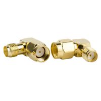 RP-SMA Female to SMA Female Jack (Pack of 2) RF Coaxial Coax Adapter - F-Type Right Angle Adaptor, 90°Female to Male Connector Eagles(TM)