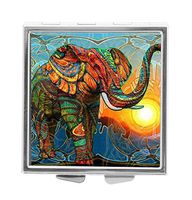 Katrina Pill Box Pill Holder Pill Case Medicine Holder Mint Tin Vitamin Holder Container Pocket or Purse (Colorful Psychedelic Elephant)